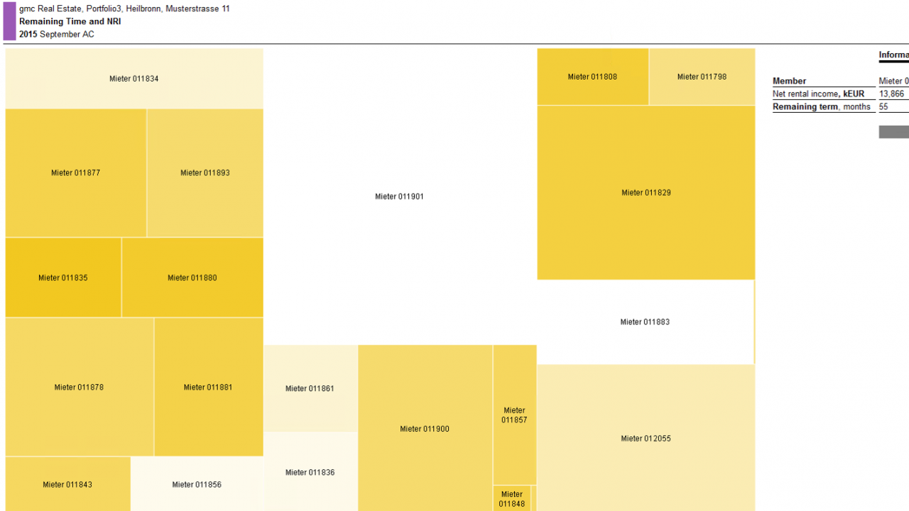 Treemap tenant analysis